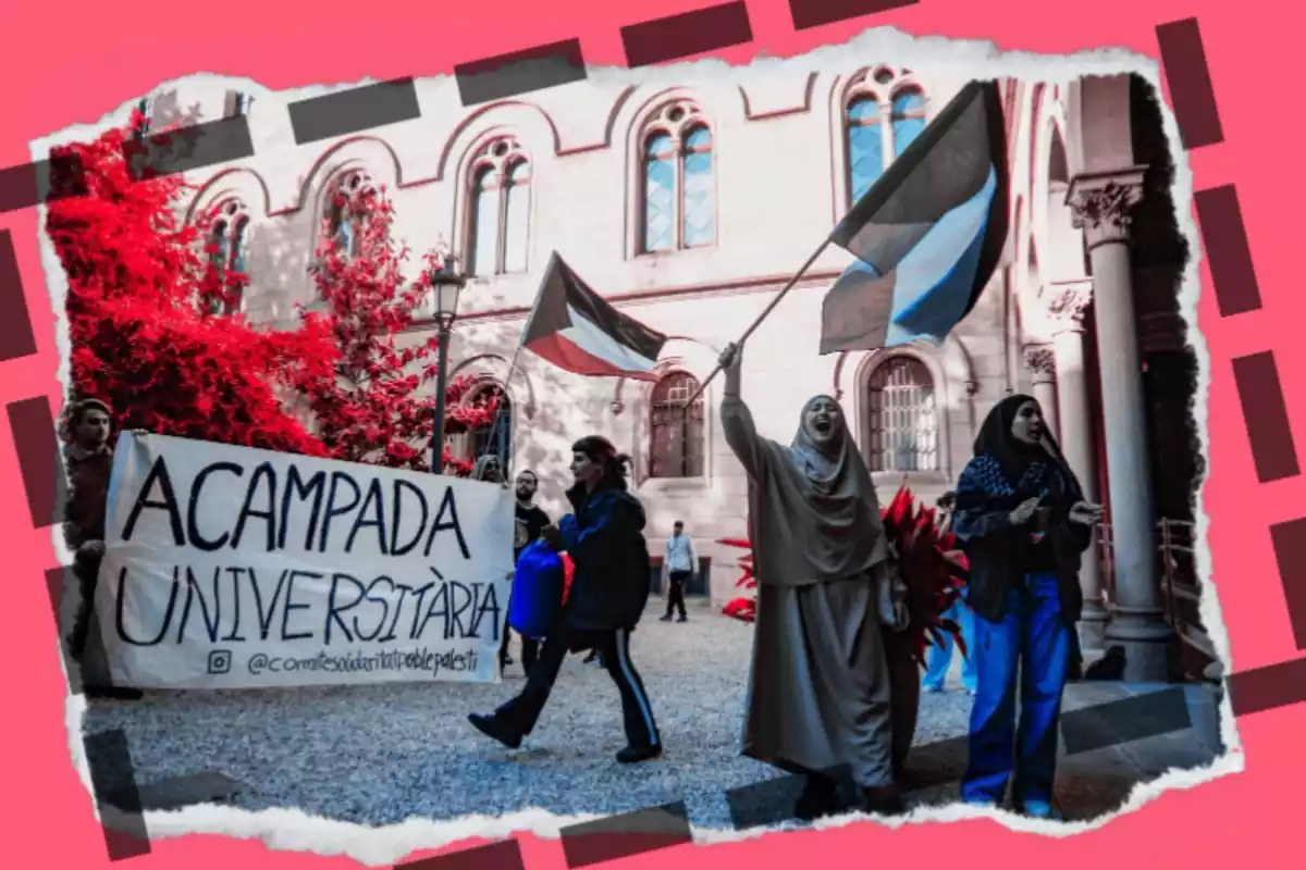 Acampada pro palestina en la universidad de Barcelona