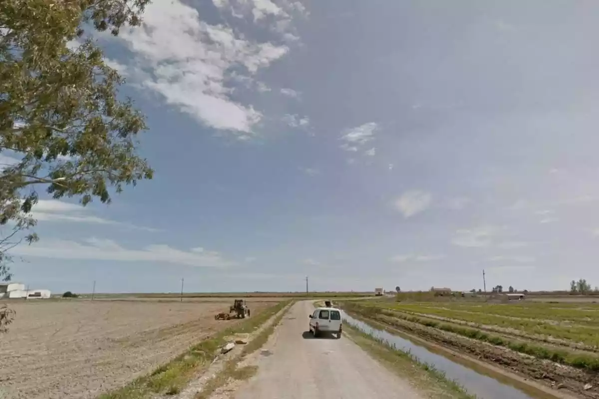 Imagen de una acequia en Deltebre