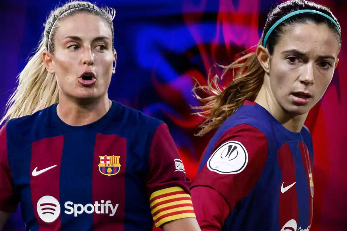 Alexia Putellas y Aitana Bonmatí con el Barça Femenino