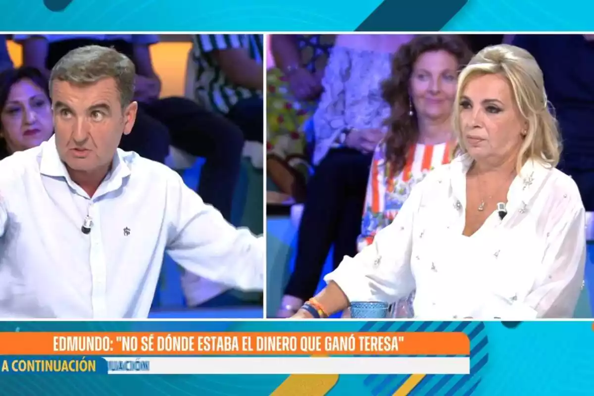 Captura de 'Así es la vida' con Antonio Montero y Carmen Borrego sentados en plató el 4 de octubre de 2023 Captura de 'Así es la vida' con Antonio Montero y Carmen Borrego sentados en plató el 4 de octubre de 2023