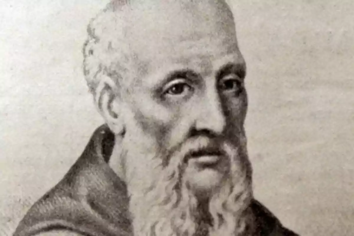 Imagen en blanco y negro del beato Odorico Mattiuzzi de Pordenone Imagen en blanco y negro del beato Odorico Mattiuzzi de Pordenone