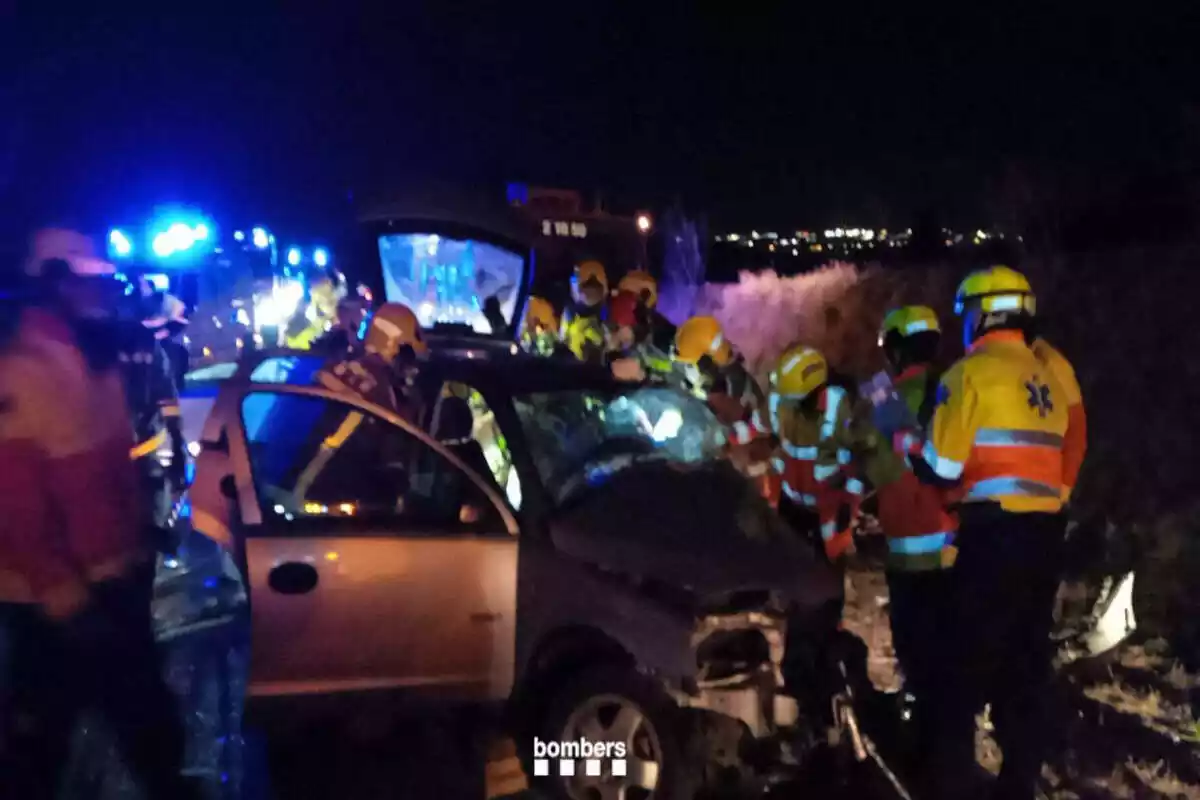Fotografia del accidente en la carretera entre Llers y Figueres