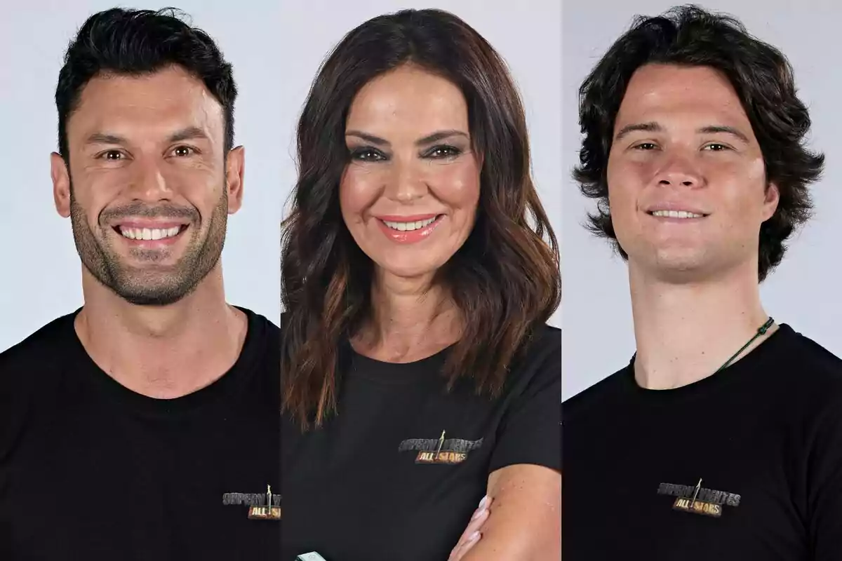 Montaje de Jorge Pérez, Olga Moreno y Bosco Martínez Bordiú como segundos nominados de Supervivientes