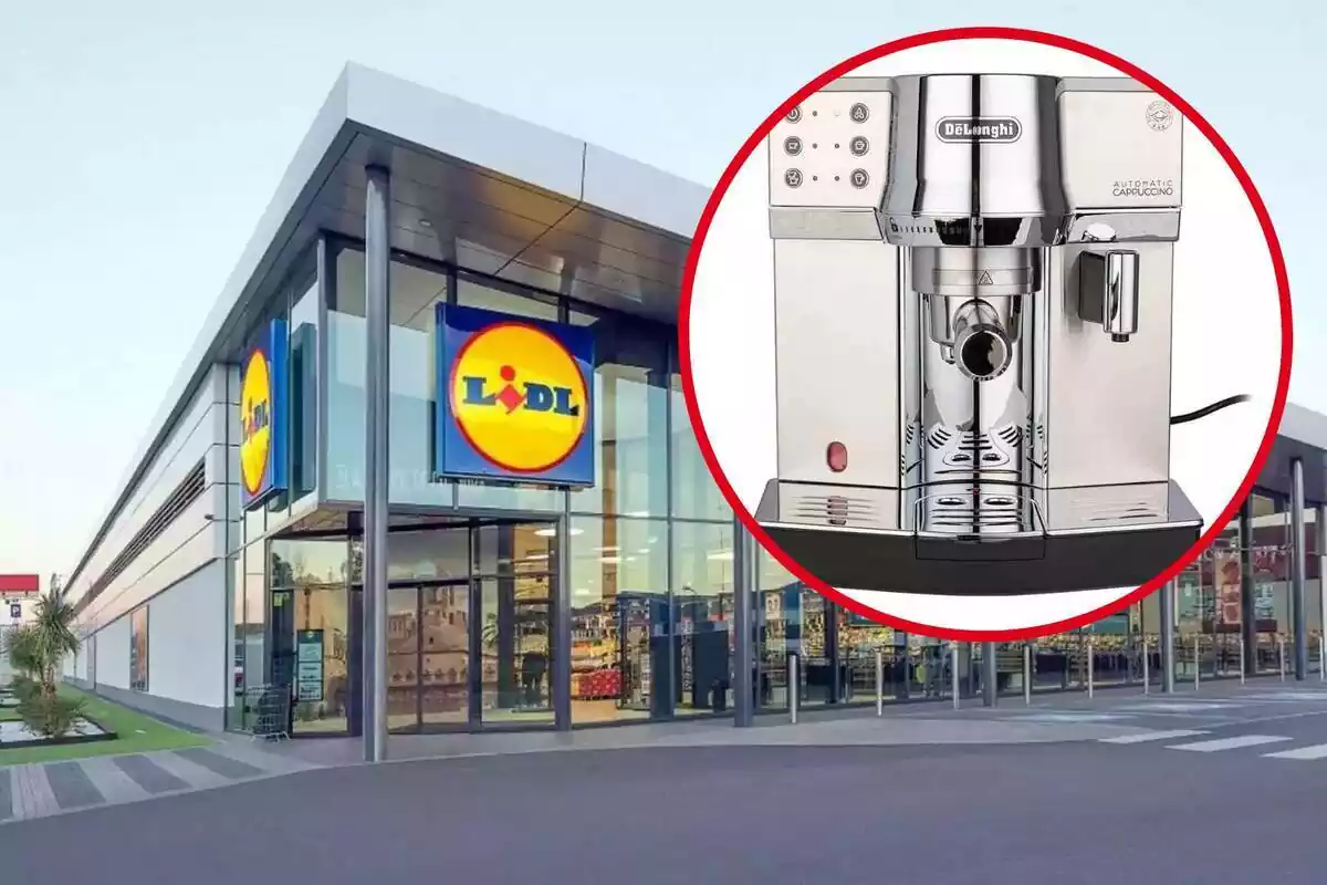 Cafetera exprés de DeLonghi que se vende en Lidl