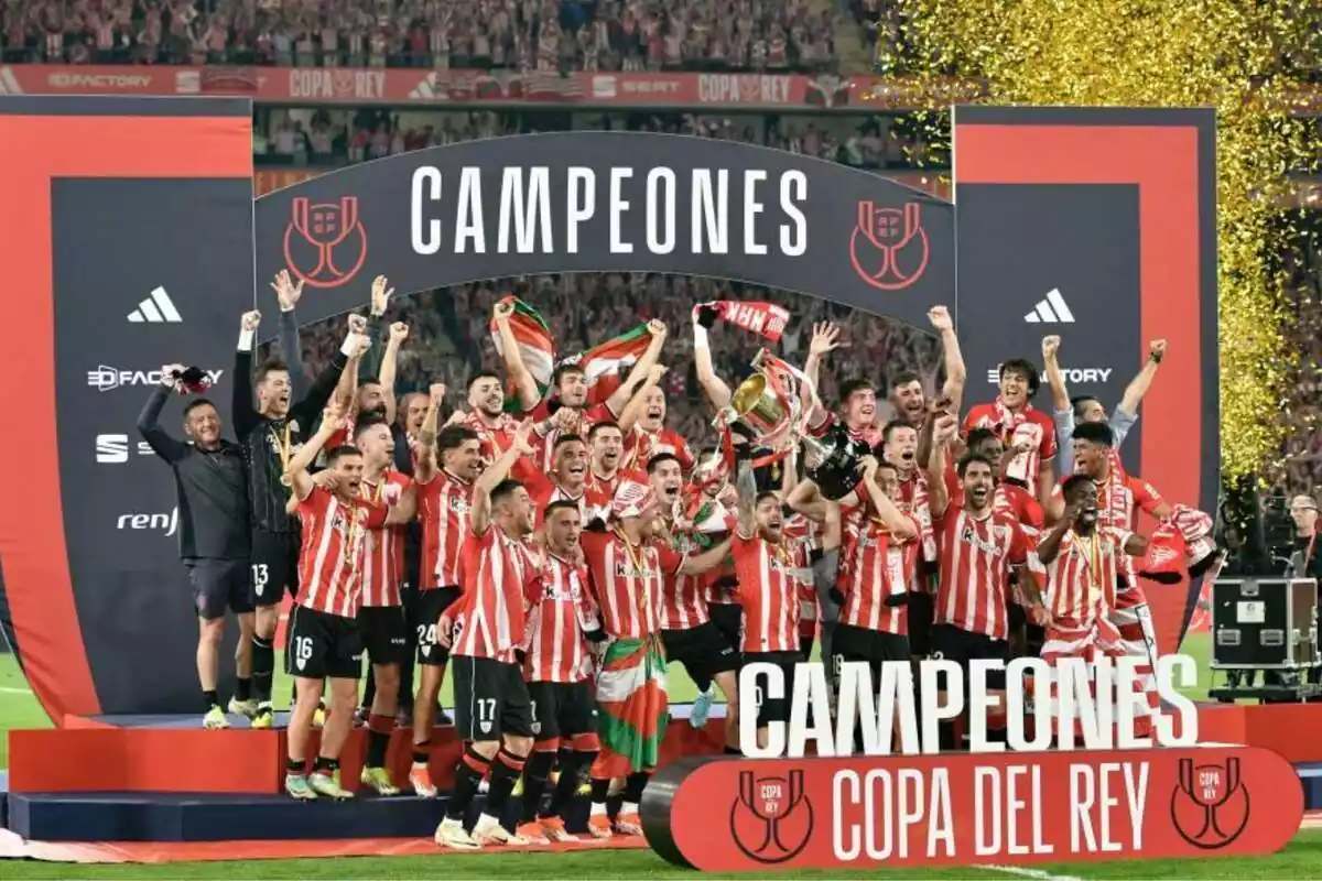 Fotografía de la victoria del Atheltic en la final de la Copa del Rey de RTVE