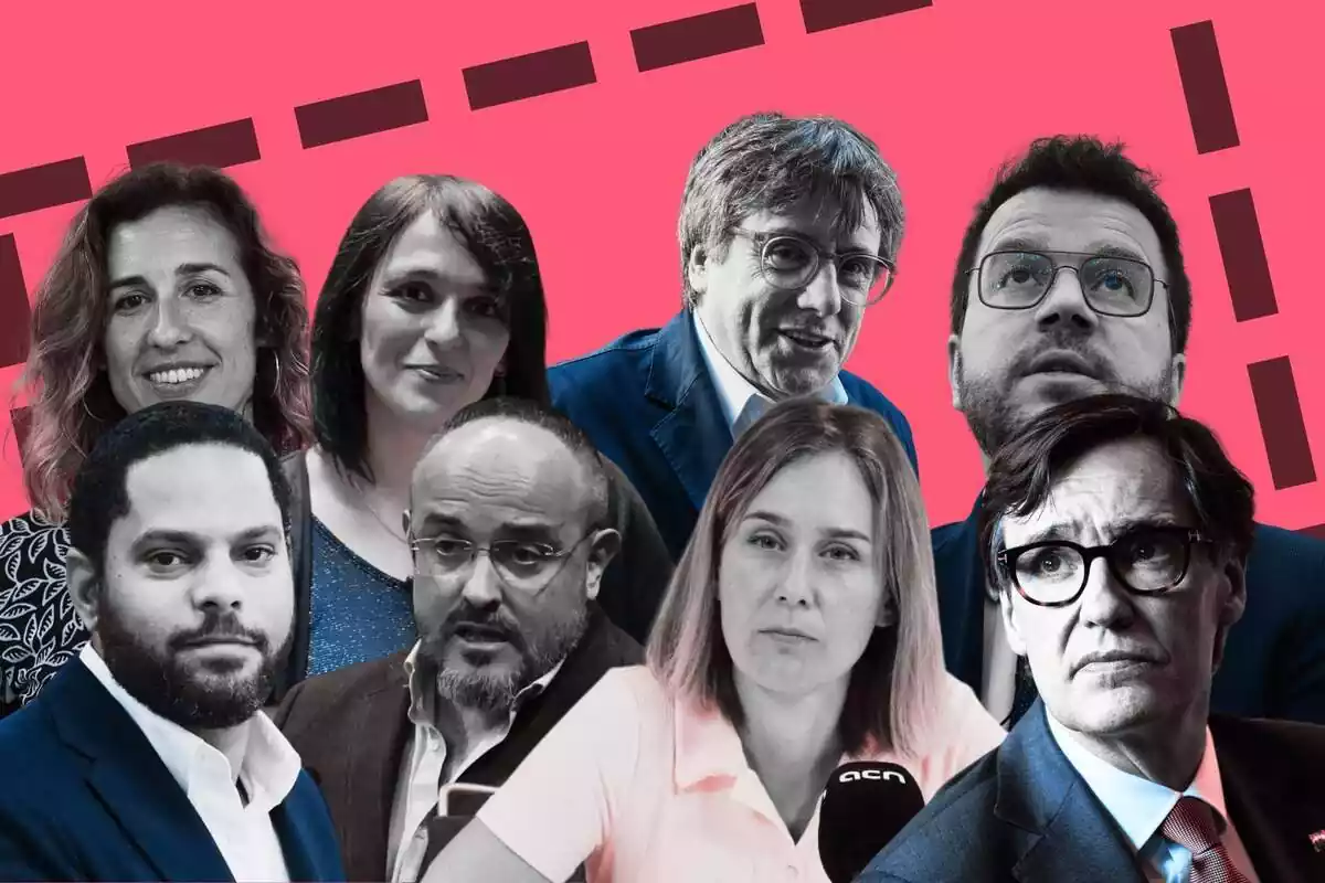 Imagen con los candidatos de las principales formaciones que se presentan a las elecciones del 12 de Mayo en Cataluña