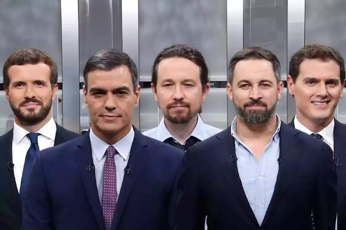 Imagen con los candidatos a las elecciones generales en España del 2019