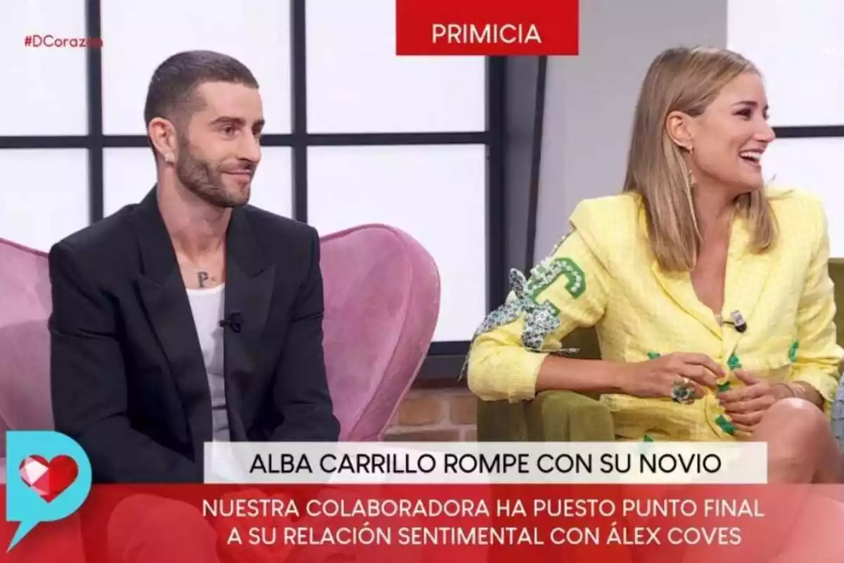 Captura de Alba Carrillo junto a Pelayo Díaz en 'D Corazón' en RTVE