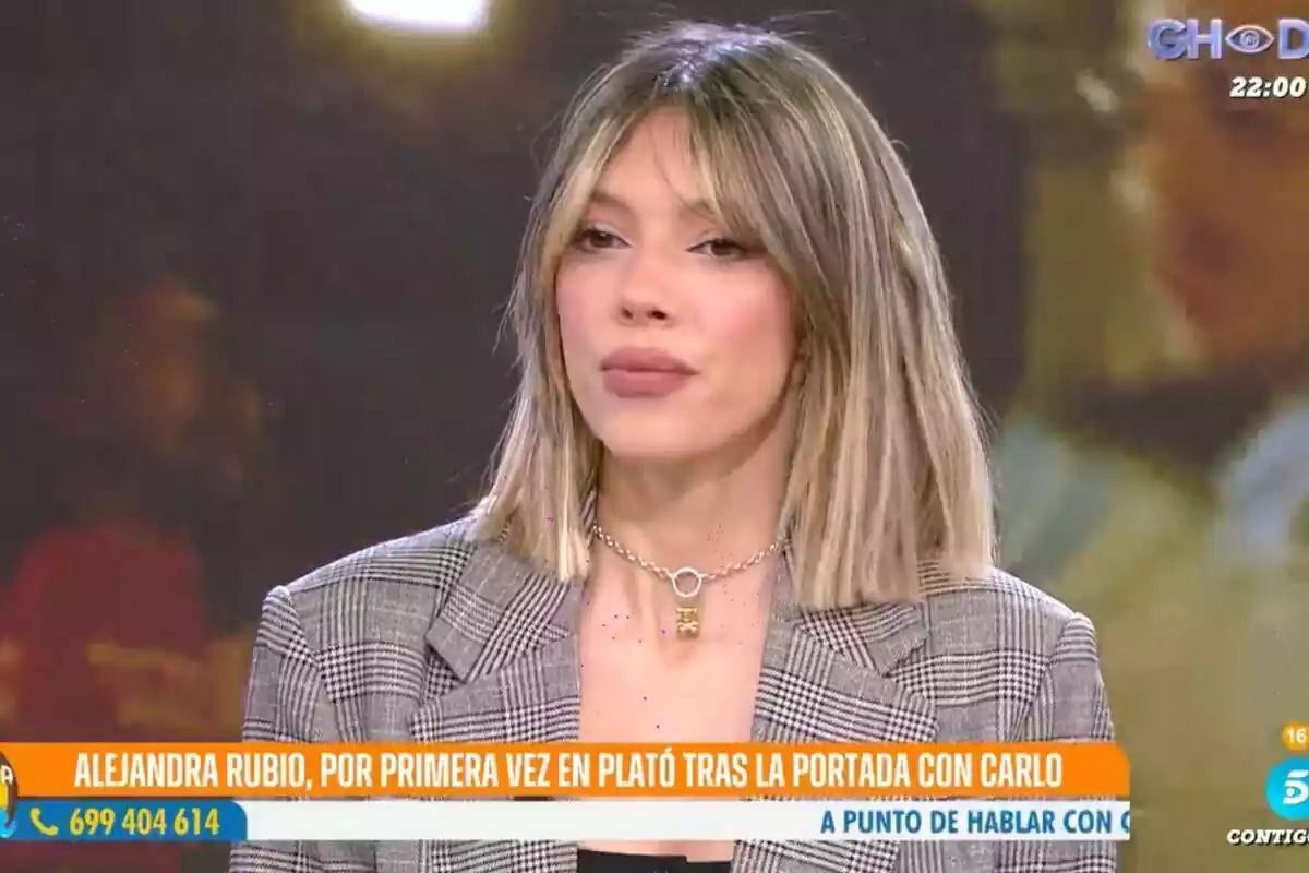 Captura de Alejandra Rubio hablando en 'Así es la vida'