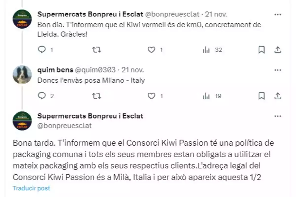 Publicaciones en X de Bonpreu Publicaciones en X de Bonpreu