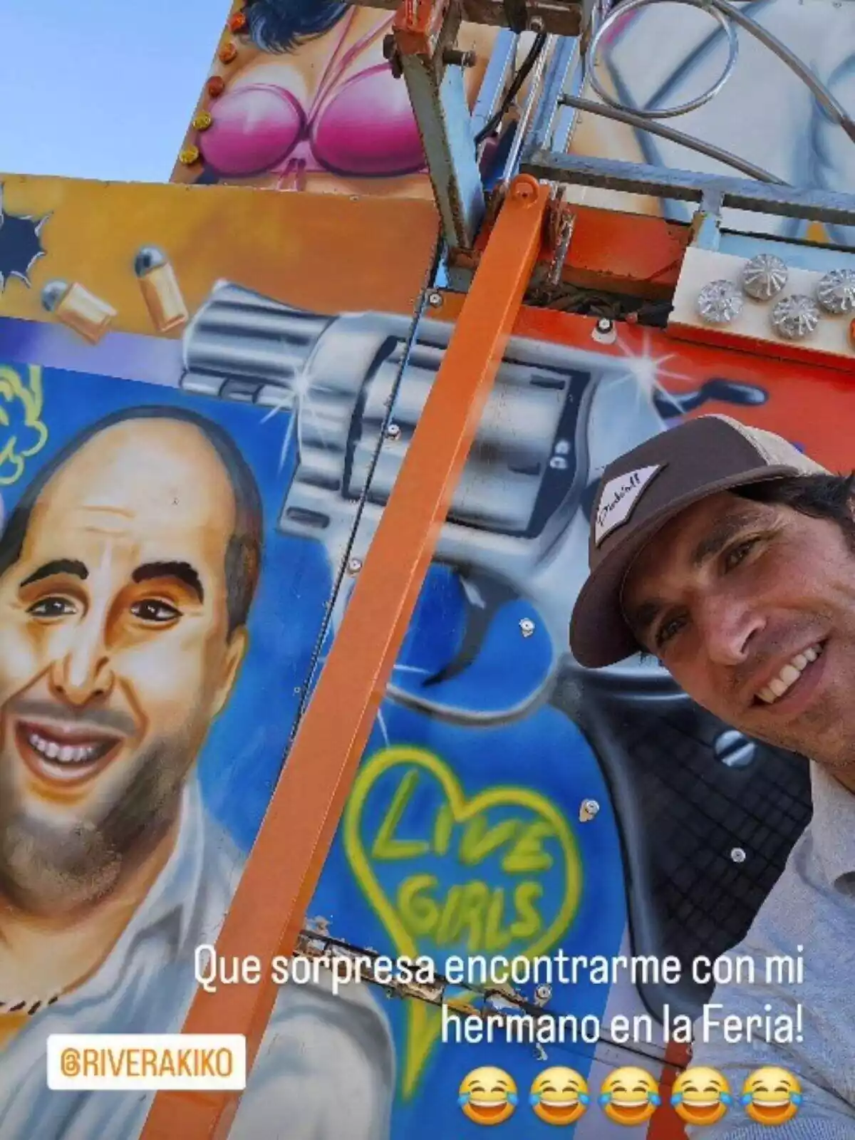 Captura de una Storie de Cayetano Rivera junto a una caricatura de Kiko Rivera Captura de una Storie de Cayetano Rivera junto a una caricatura de Kiko Rivera