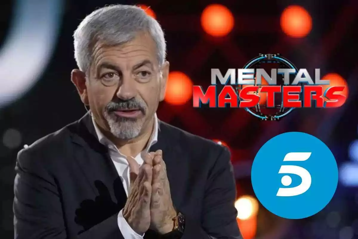 Montaje de Carlos Sobera con el logo de Mental Masters y Telecinco