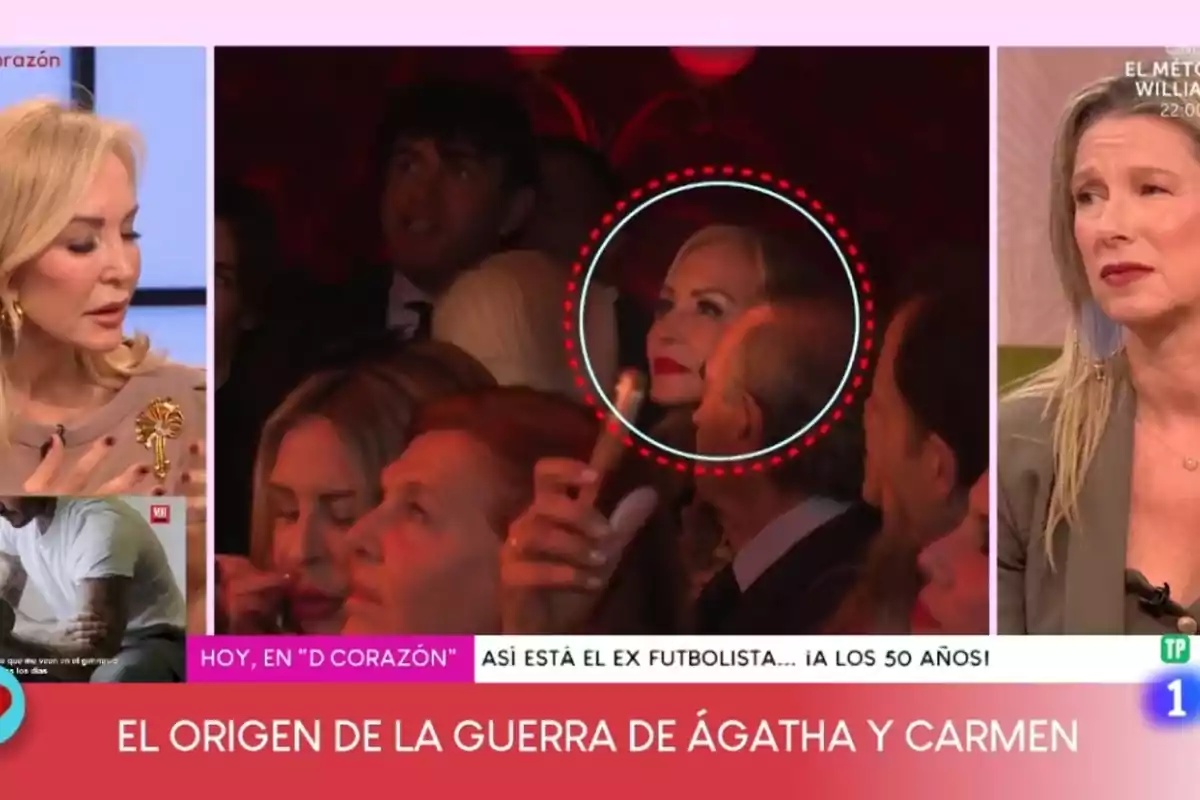 Carmen Lomana en el plató de 'D Corazón' junto a Anne Igartiburu Carmen Lomana en el plató de 'D Corazón' junto a Anne Igartiburu