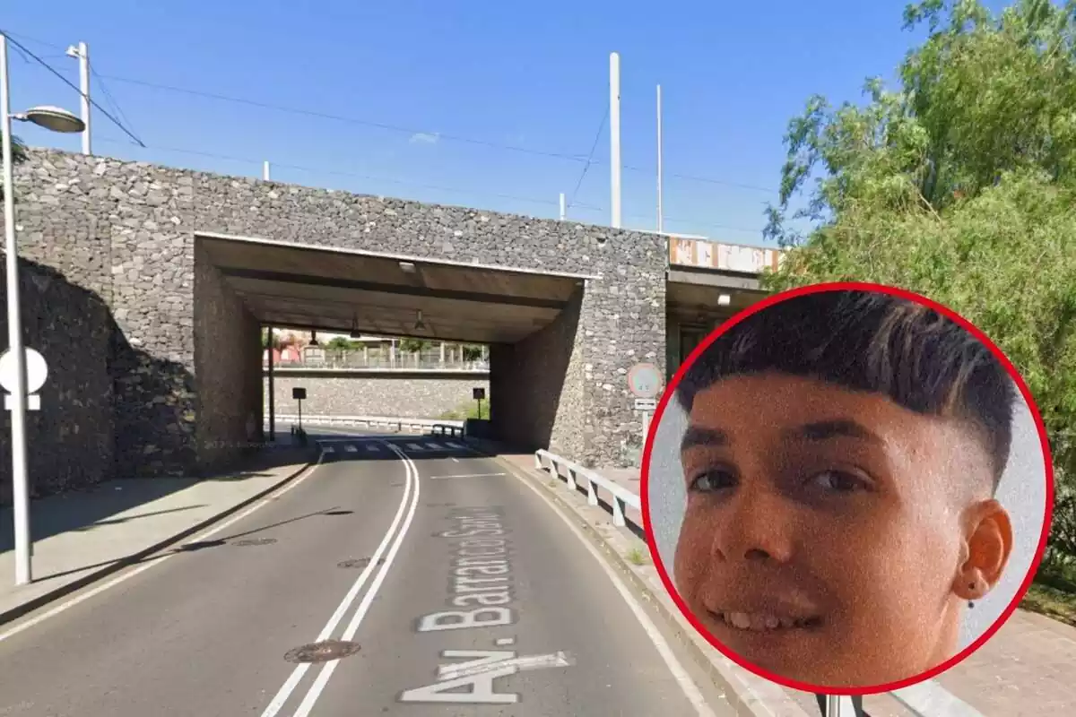 Imagen de Chago, el menor desaparecido de Tenerife con una imagen de fondo del Puente Zurita