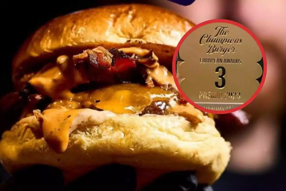 Una hamburguesa y una marca de The Campions Burger 3