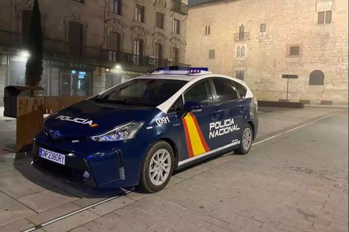 Un coche de policía nacional aparcado en la calle