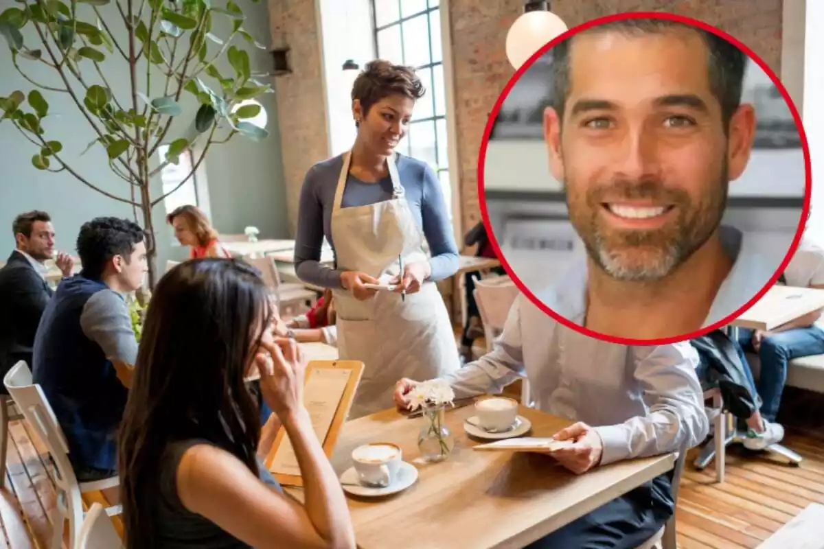 Pareja comiendo en un restaurante y fotografía destacada de Pablo Ojeda