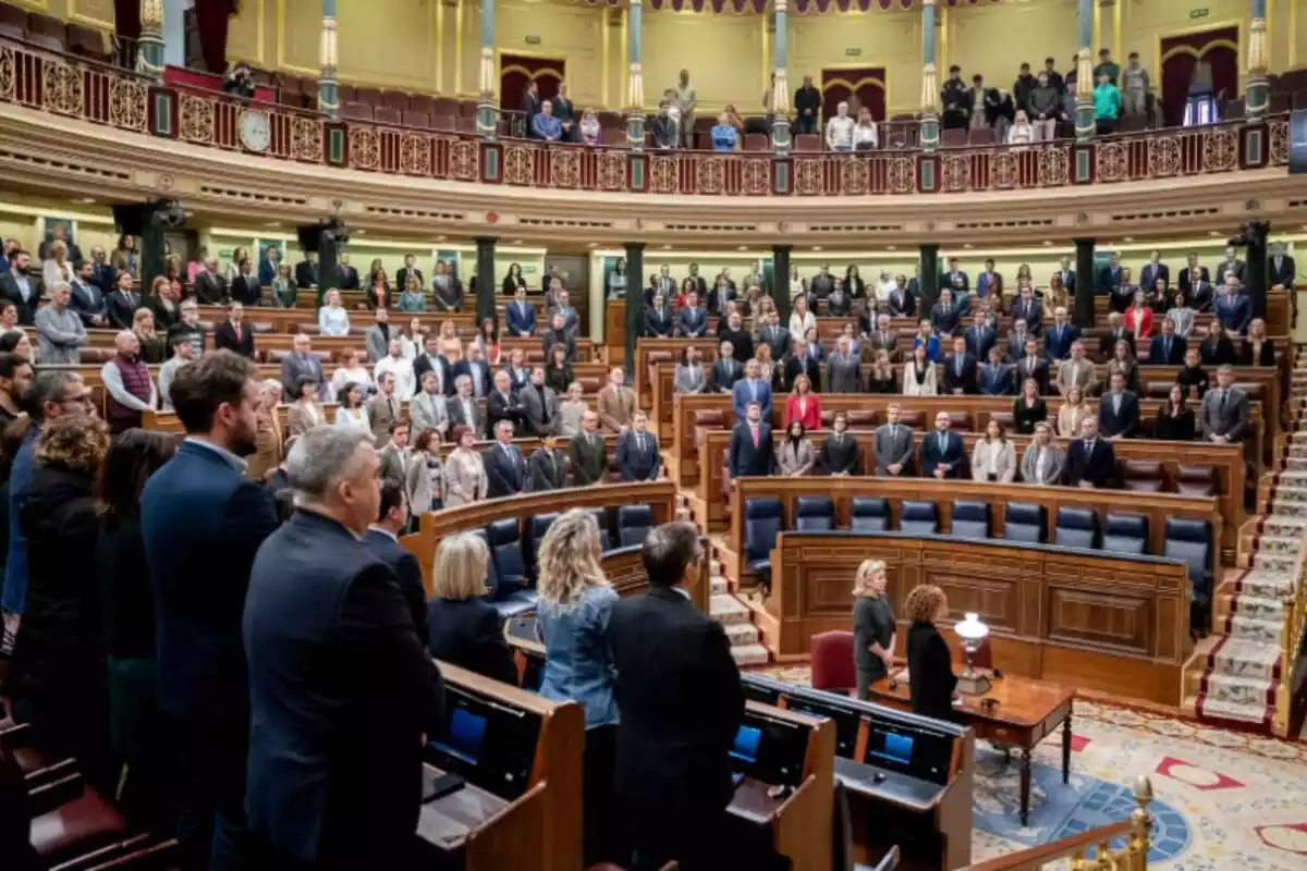 Hemiciclo durante una sesión plenaria, en el Congreso de los Diputados, a 27 de febrero de 2024, en Madrid (España)