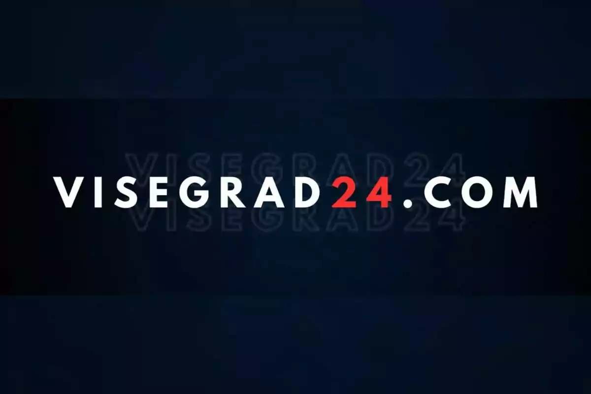 Texto en mayúsculas VISEGRAD24.COM sobre fondo oscuro con el número 24 en rojo y el resto en blanco.