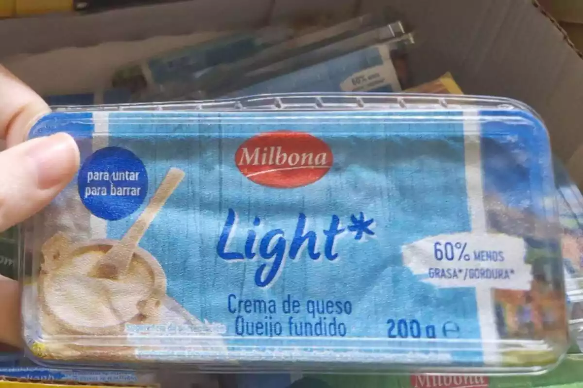 Crema de queso fundido light de Lidl