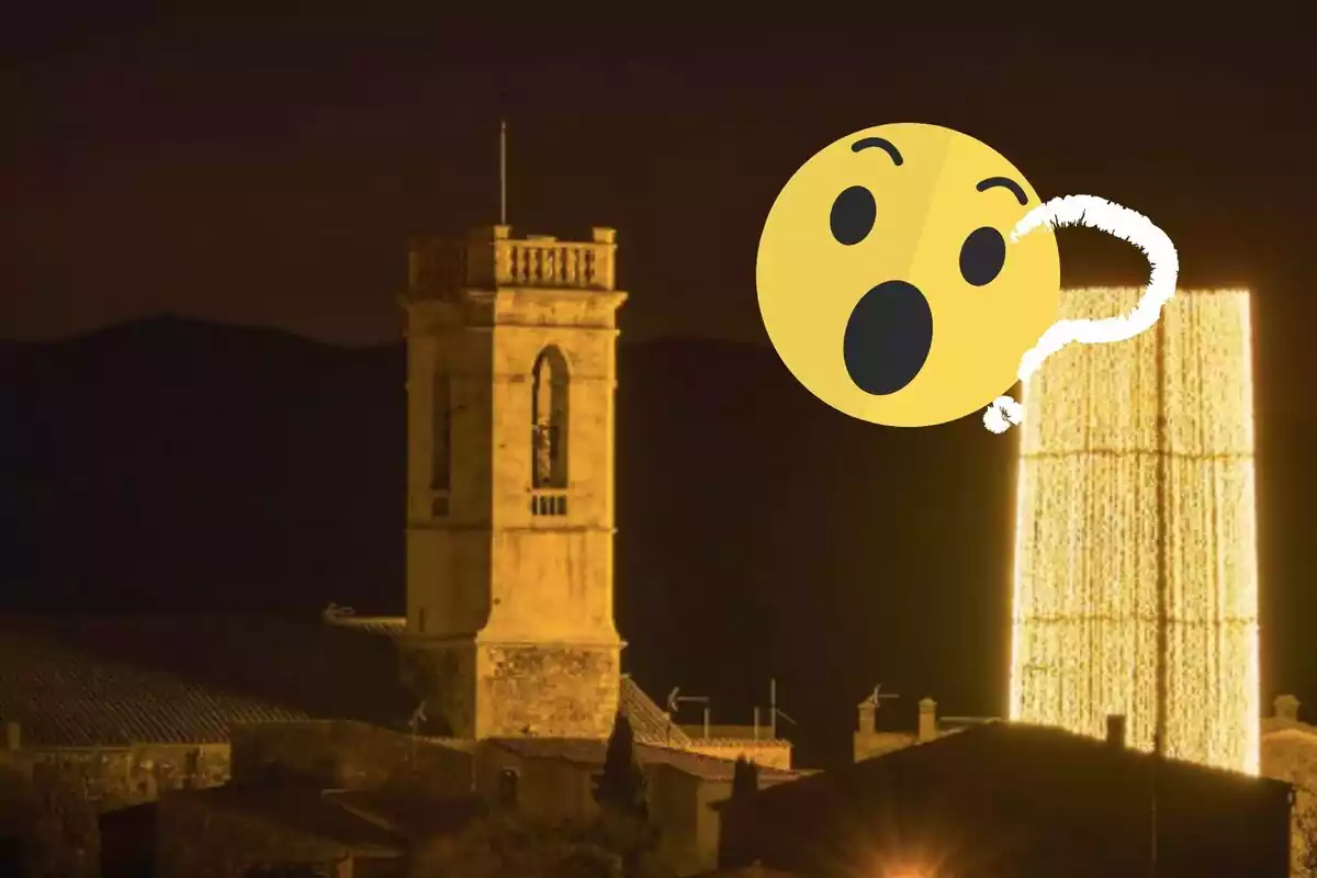 Torre de Cruïlles con un emoji sorprendido y un signo de pregunto