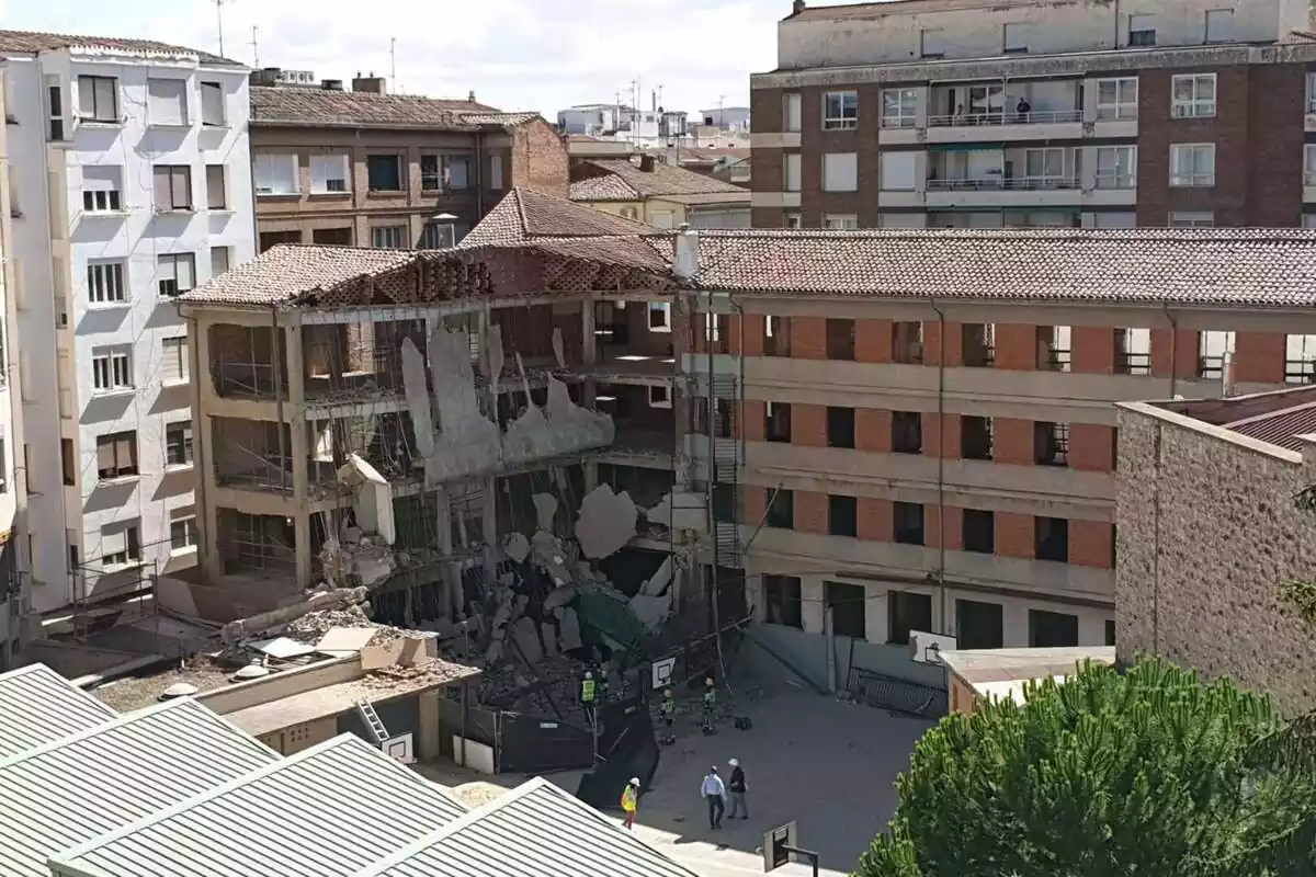 Edificio derrumbado en Logroño