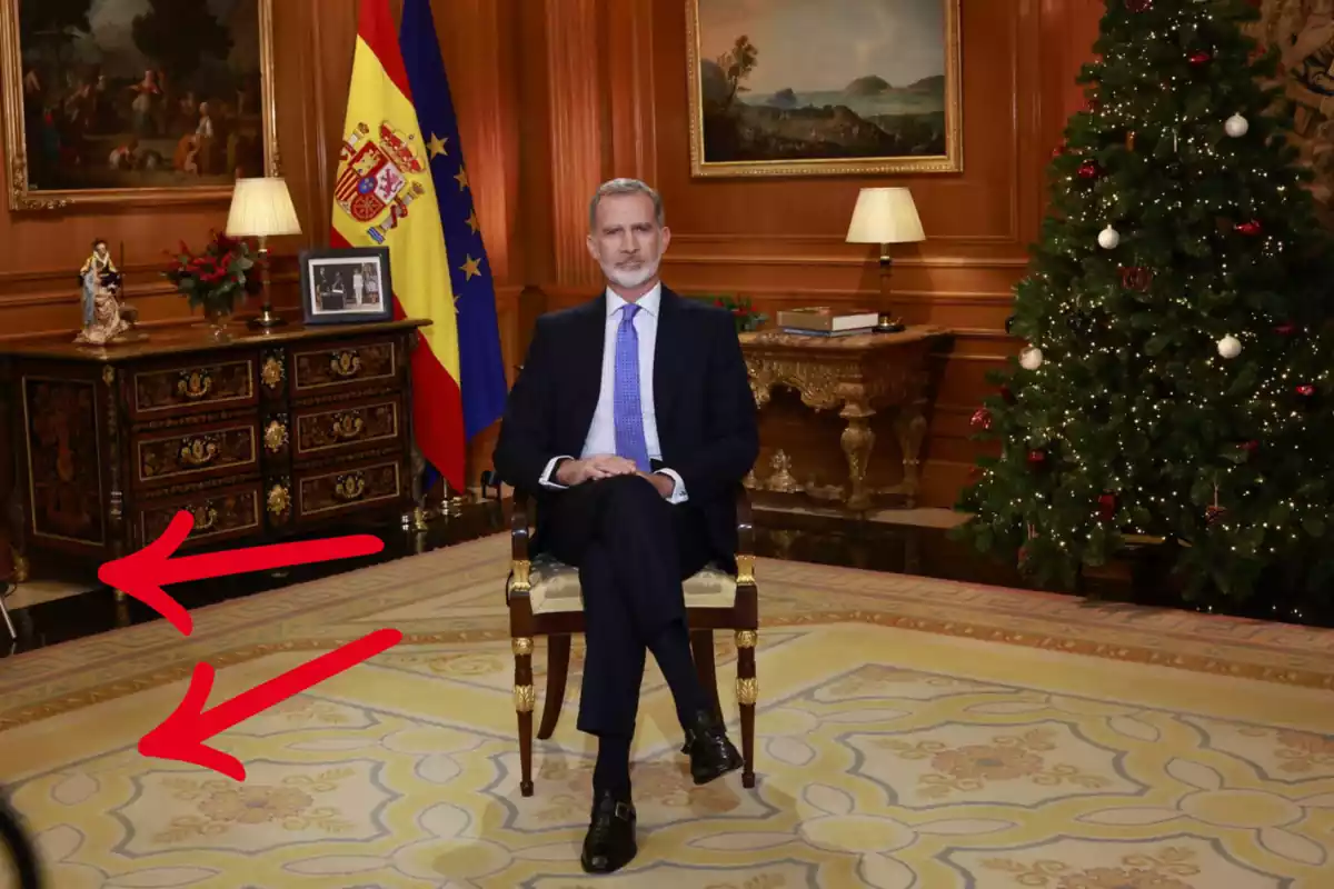 El Rey Felipe durante el discurso de Navidad de 2023