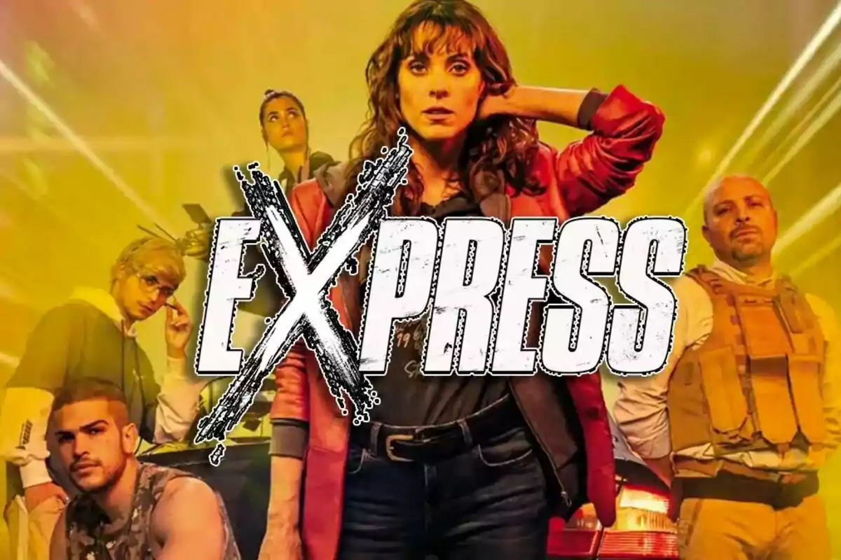 Cartel de la serie Express con Maggie Civantos, Omar Banana, Bernardo Flores o Vicente Romero