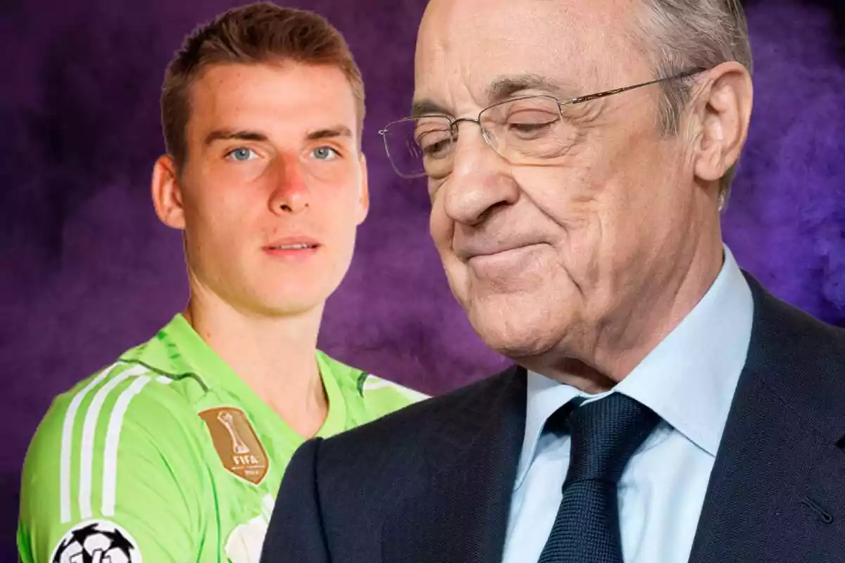 Florentino Pérez mira de reojo a Andriy Lunin