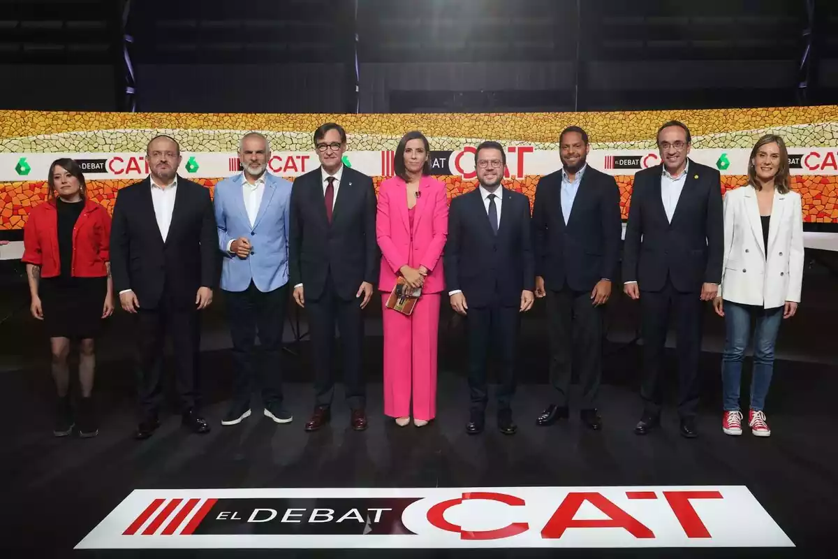 Foto de el debate de El Debat Cat las alecciones de Cataluña