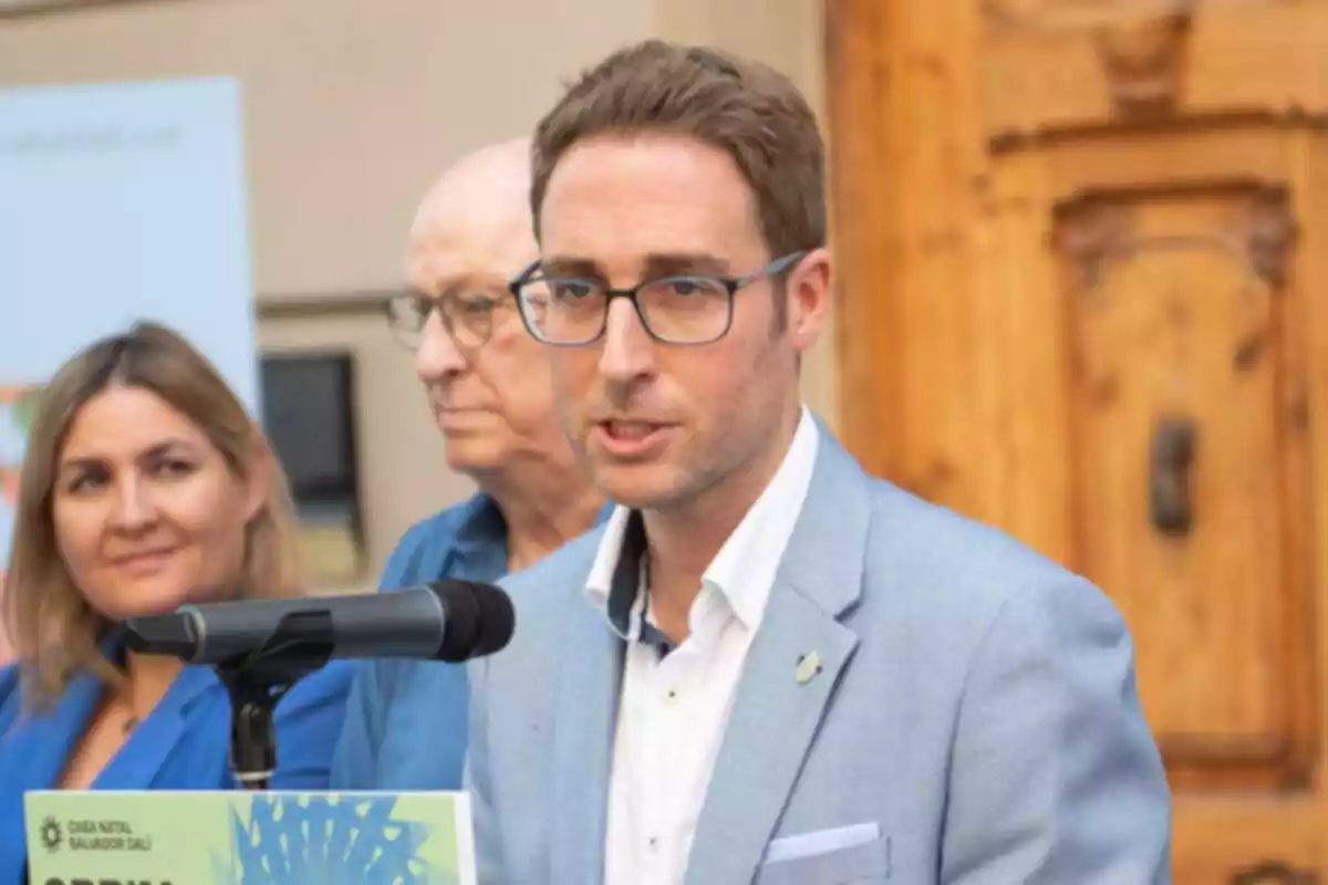 Foto del alcalde de Figueres, Jordi Masquef, en la presentación del proyecto de Casa Natal de Dalí