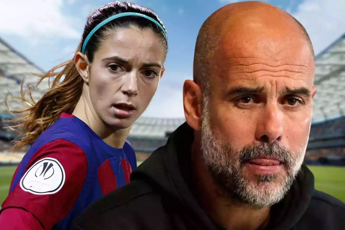 Fotomontaje de Aitana Bonmatí y Pep Guardiola