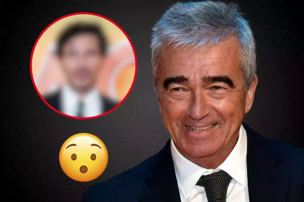 Fotomontaje de Carles Francino con un emoticono con cara de sorpresa