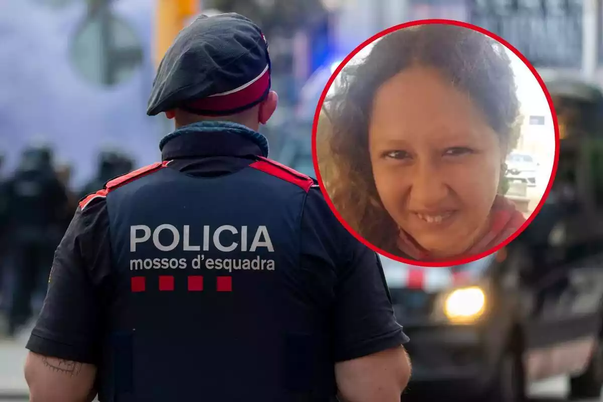 Montaje fotográfico entre una imagen de los Mossos d'Esquadra y una de una desaparecida