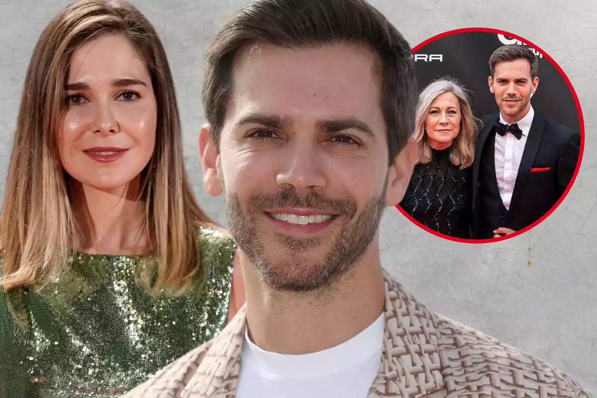 Fotomontaje de Marc Clotet y Natalia Sánchez con una imagen de Anna Fresquet junto a su hijo