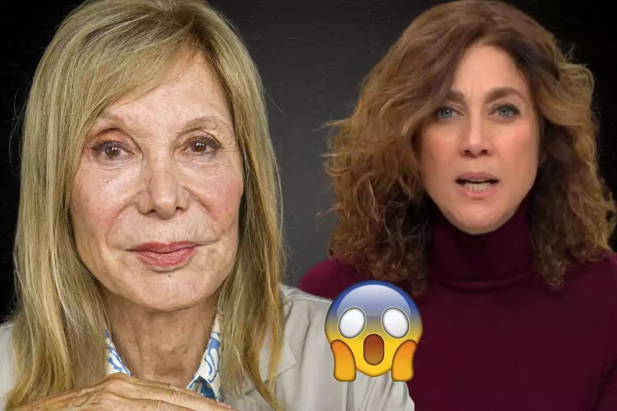 Fotomontaje de Pilar Eyre y de Helena García Melero con una cara de sorpresa