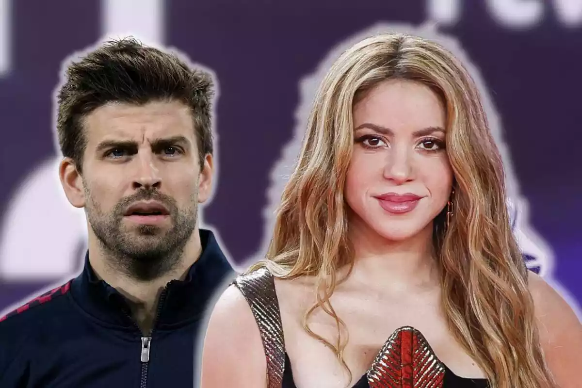 Montaje fotográfico entre una imagen de Shakira y una de Gerard Piqué