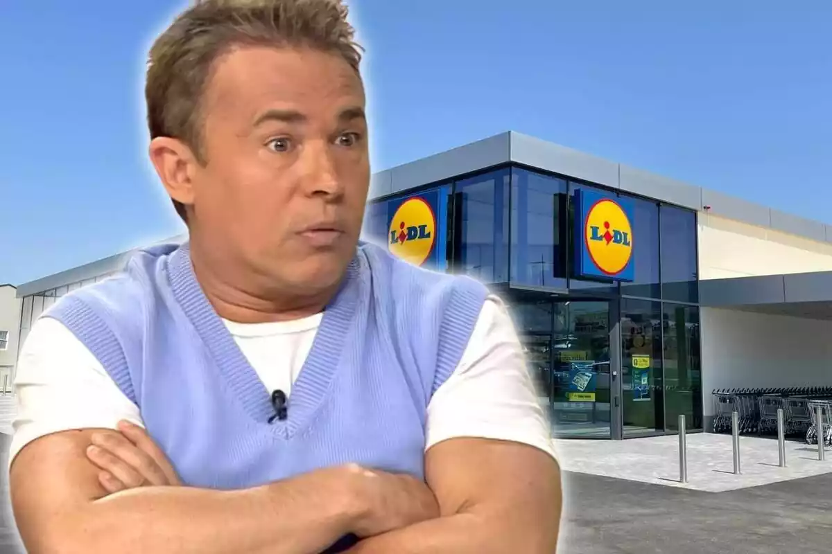 Fotomontaje de Rocco Steinhäuse con un supermercado Lidl