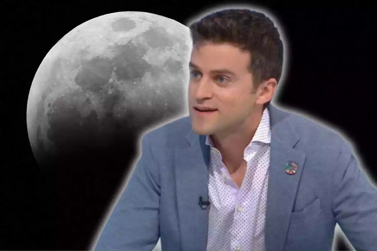 Fotomontaje de Eloi Cordomí de TV3 y un eclipse de luna