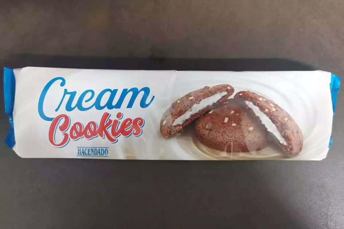 Envase de galletas cream cookies de Mercadona Envase de galletas cream cookies de Mercadona