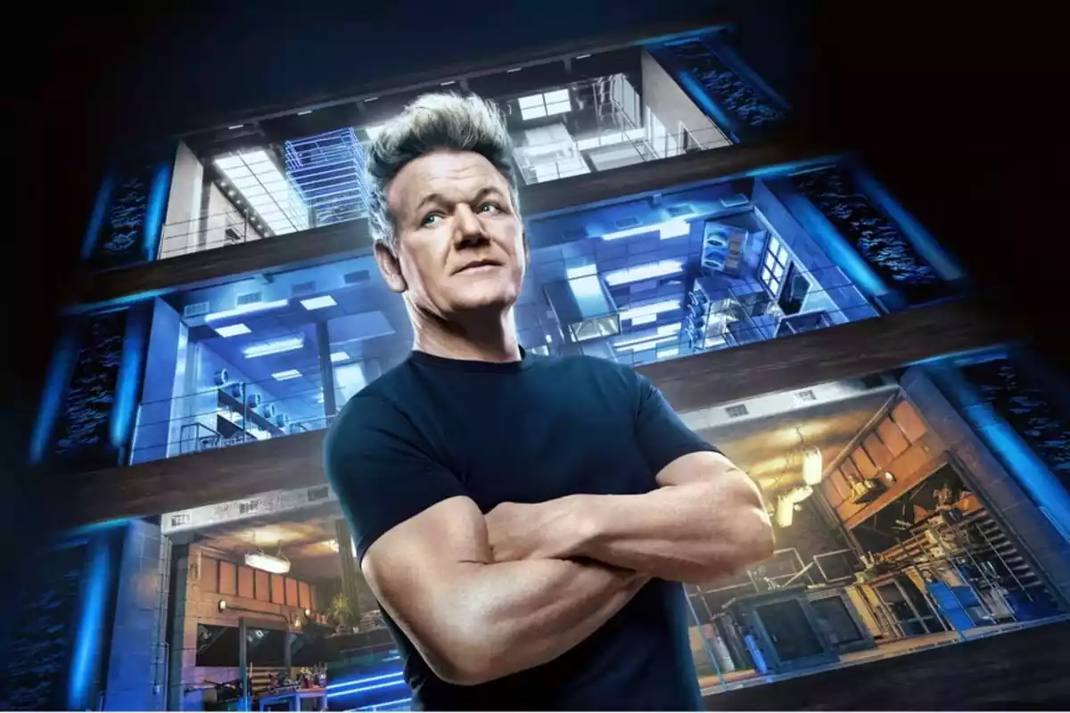 Fotografía de Gordon Ramsay en el plató de Next Level Chef