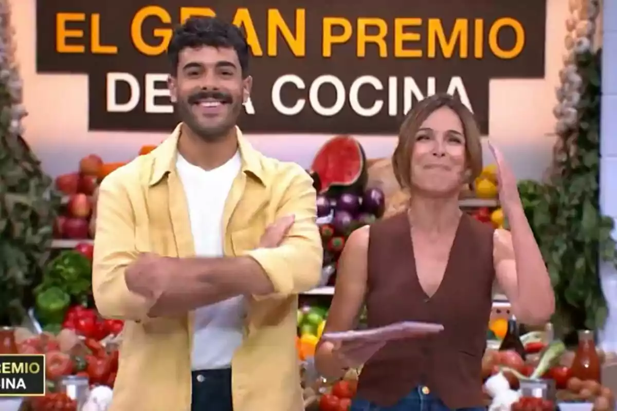 Captura de Germán González y Lydia Bosch en El Gran Premio de la Cocina en RTVE