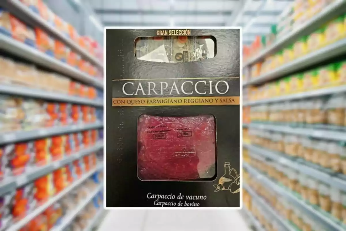 Imagen del carpaccio de la marca Roler con presencia de salmonella Imagen del carpaccio de la marca Roler con presencia de salmonella