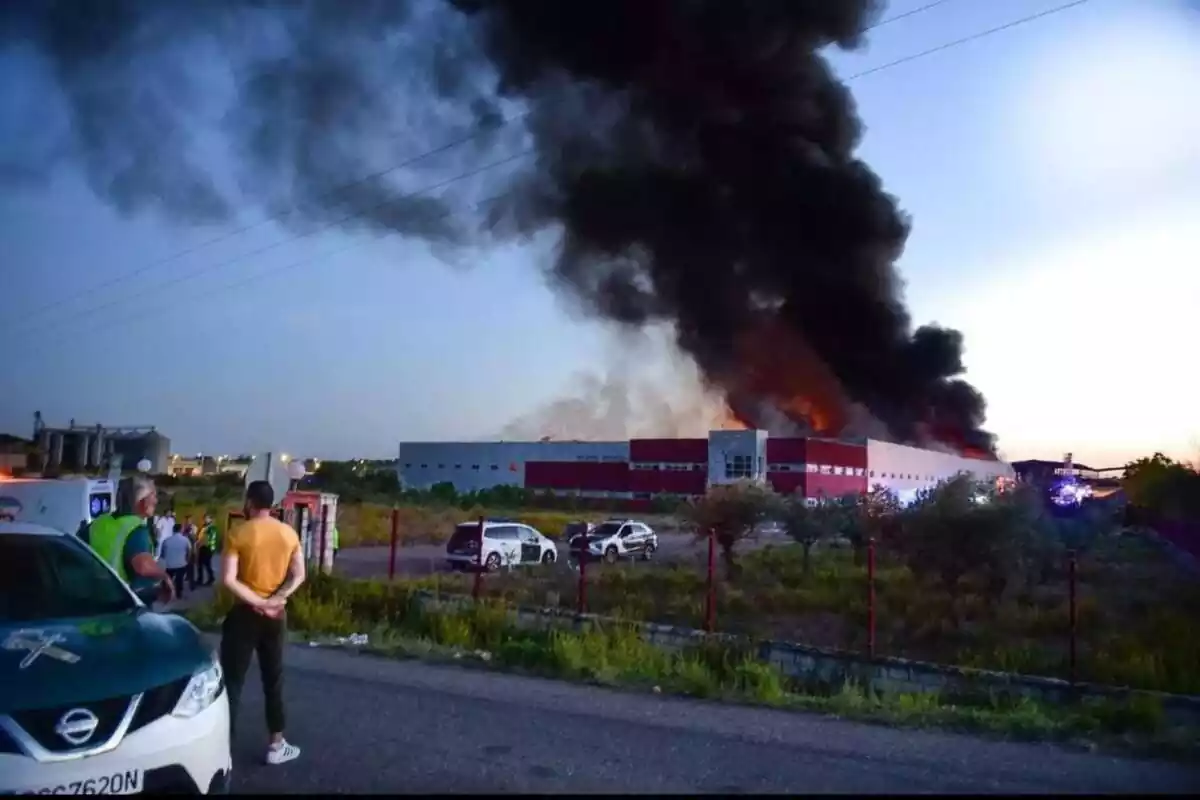 Incencio de una nave en Montehermoso, Cáceres