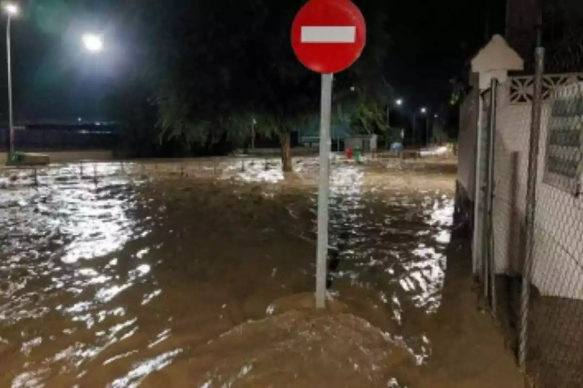 Calles inundadas en Madrid