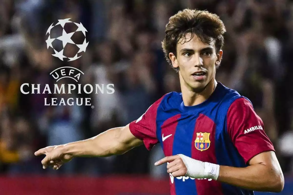 Imagen de Joao Félix en un partido de Champions League con la camiseta del FC Barcelona