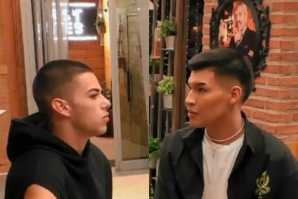 Jordan y Javier conociéndose en 'First Dates'