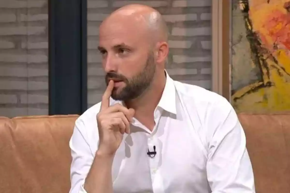 Imagen de Jordi Graupera, marido de Sara Loscos, en TV3 Imagen de Jordi Graupera, marido de Sara Loscos, en TV3