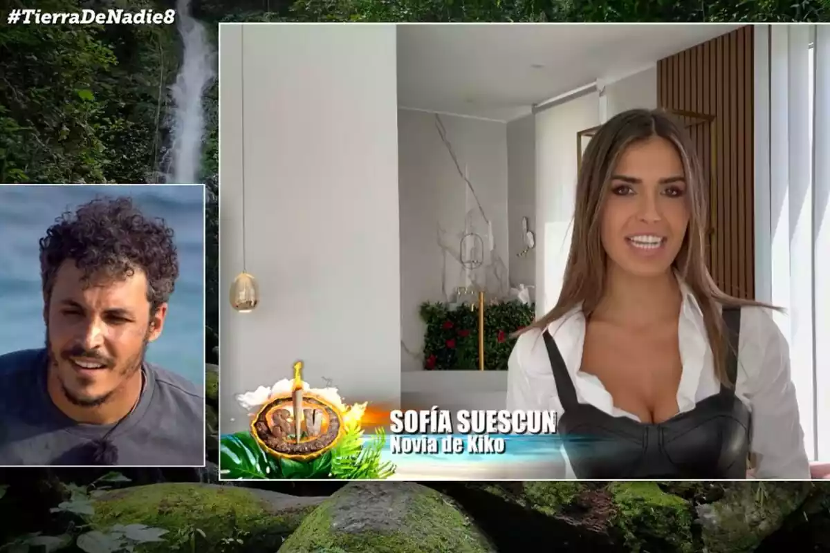 Captura de Kiko Jiménez en Supervivientes viendo el mensaje de Sofía Suescun