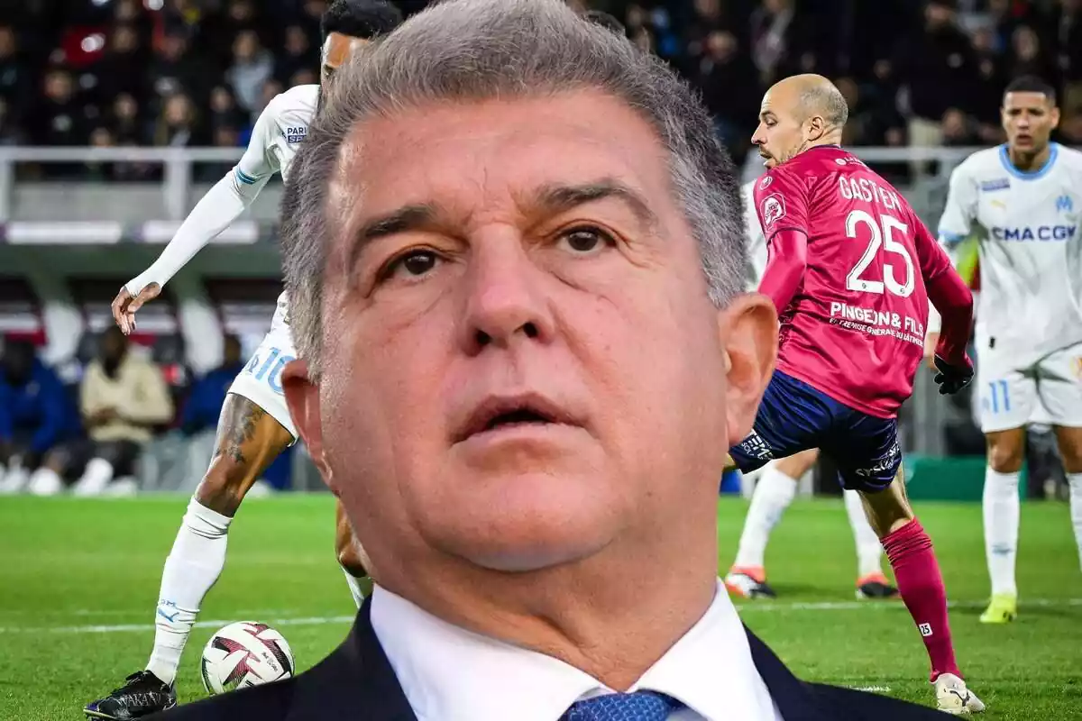 Joan Laporta y un partido del Olympique de Marsella